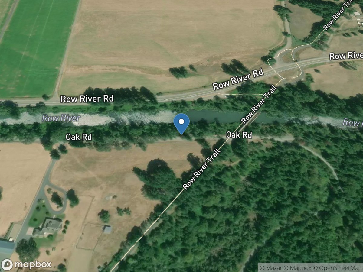 Row River near Cottage Grove, OR location