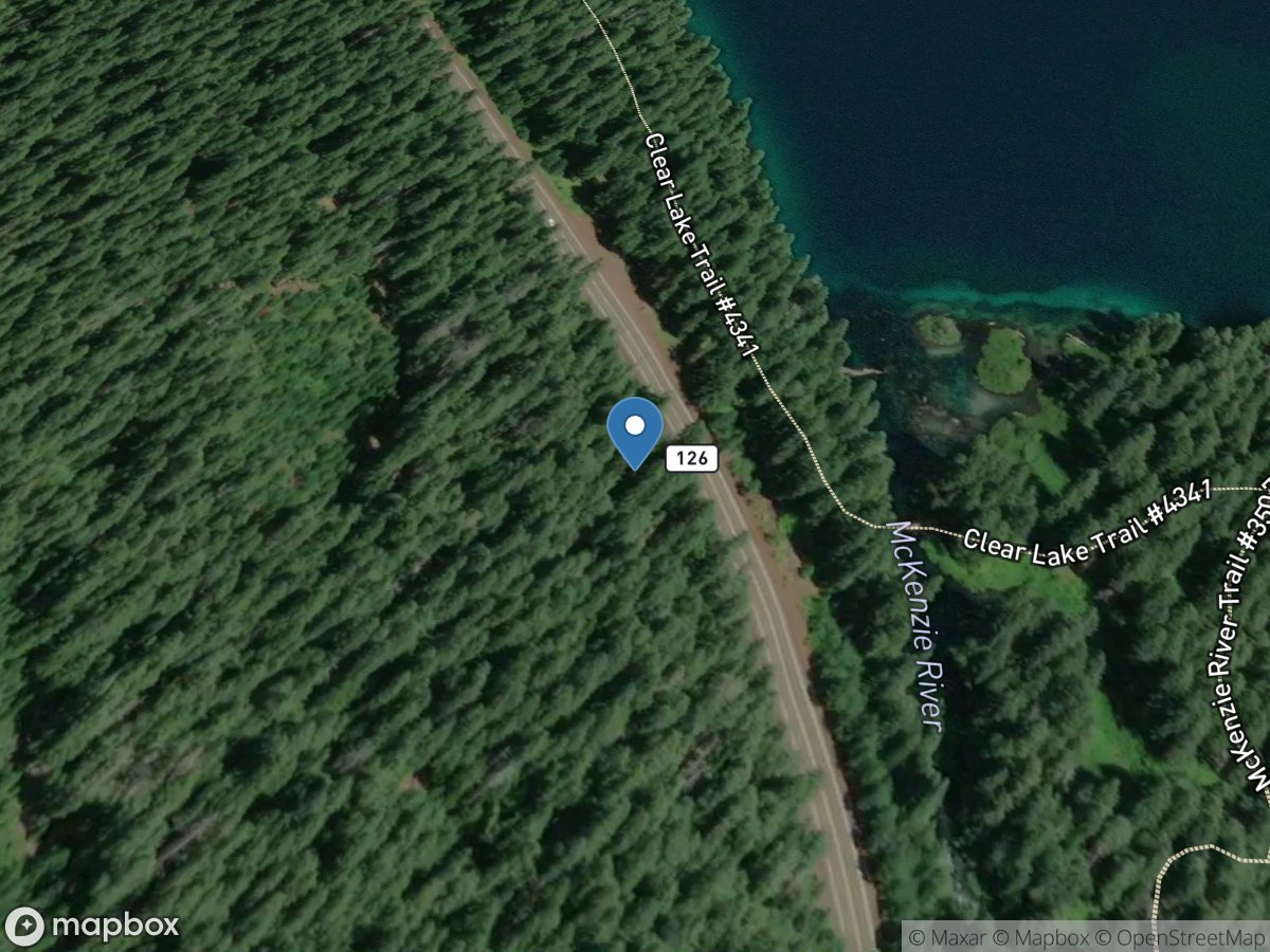 McKenzie River at Outlet of Clear Lake, OR location