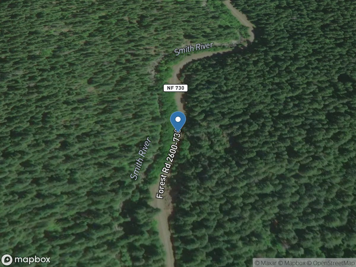 Smith River above Trail Brdg Resv near Belknap Springs location