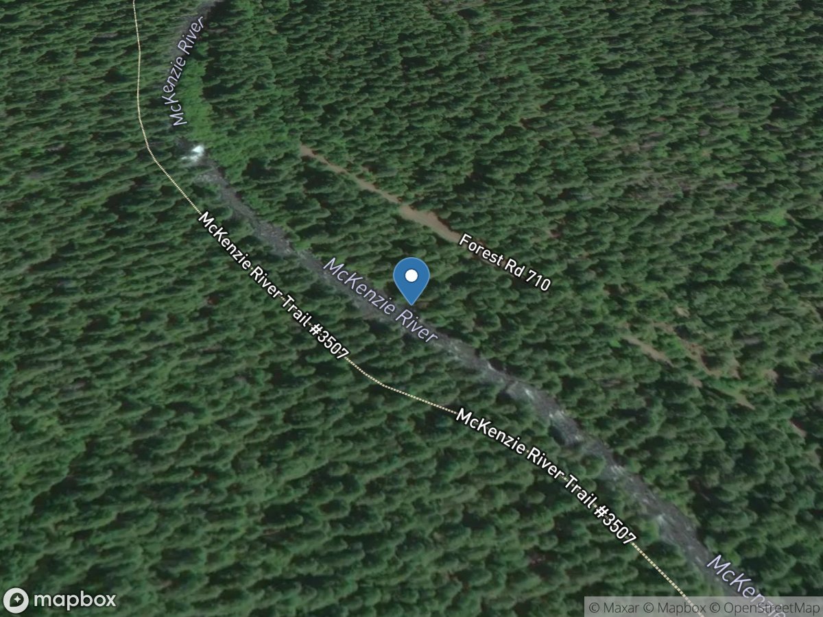 MCKENZIE River Below TRAIL Branch DAM Near BELKNAP SPRINGS, OR location