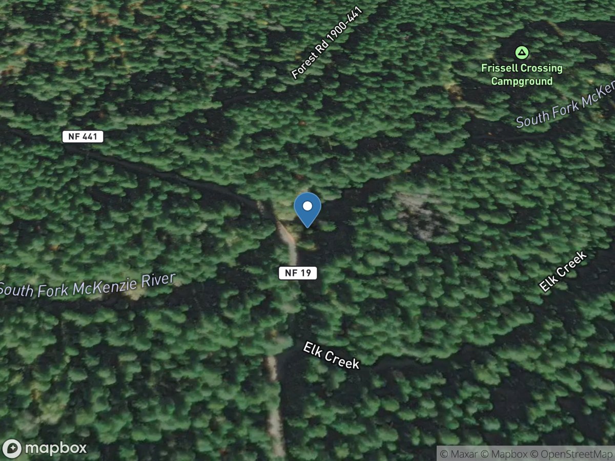 SF McKenzie River above Roaring River near Cougar DAM, OR location