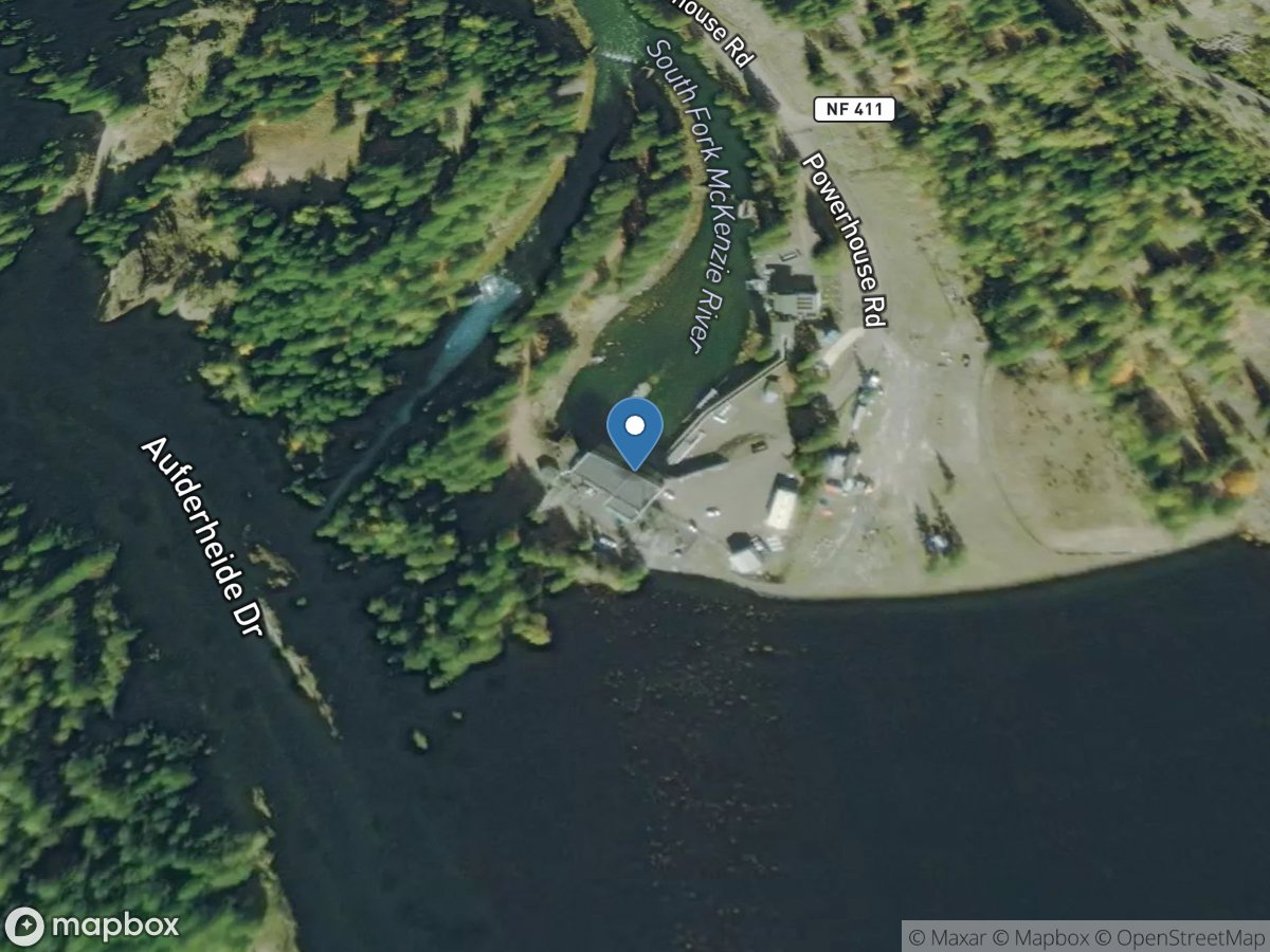 Cougar DAM Tailwater near Rainbow, OR location