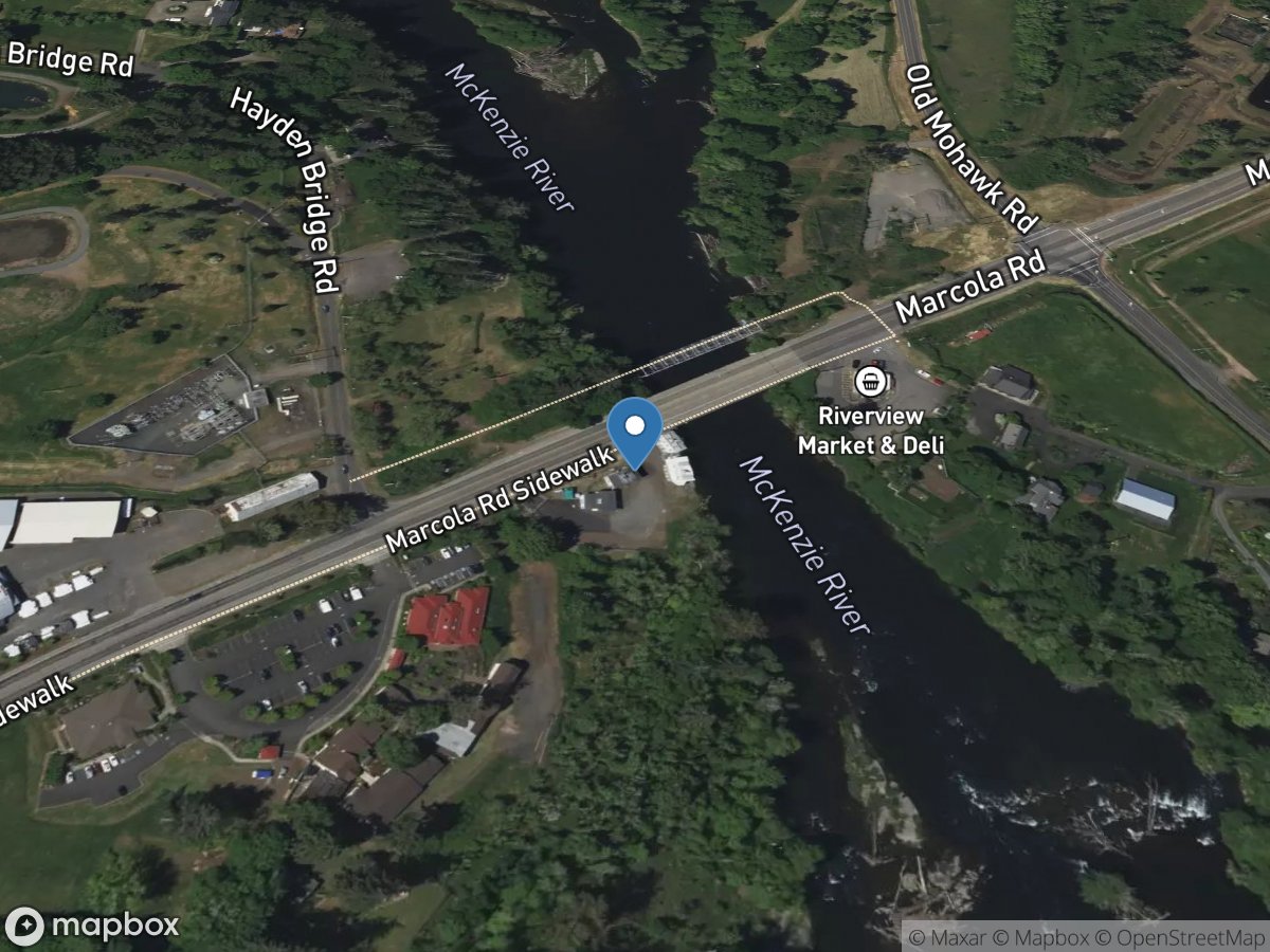 McKenzie River above Hayden Br, at Springfield,OR location