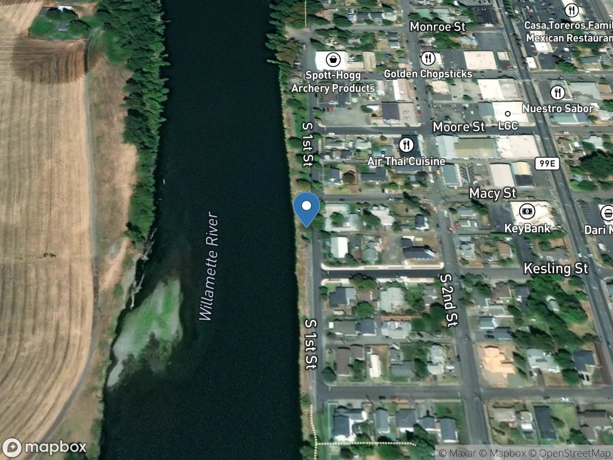 Willamette River at Harrisburg, OR location