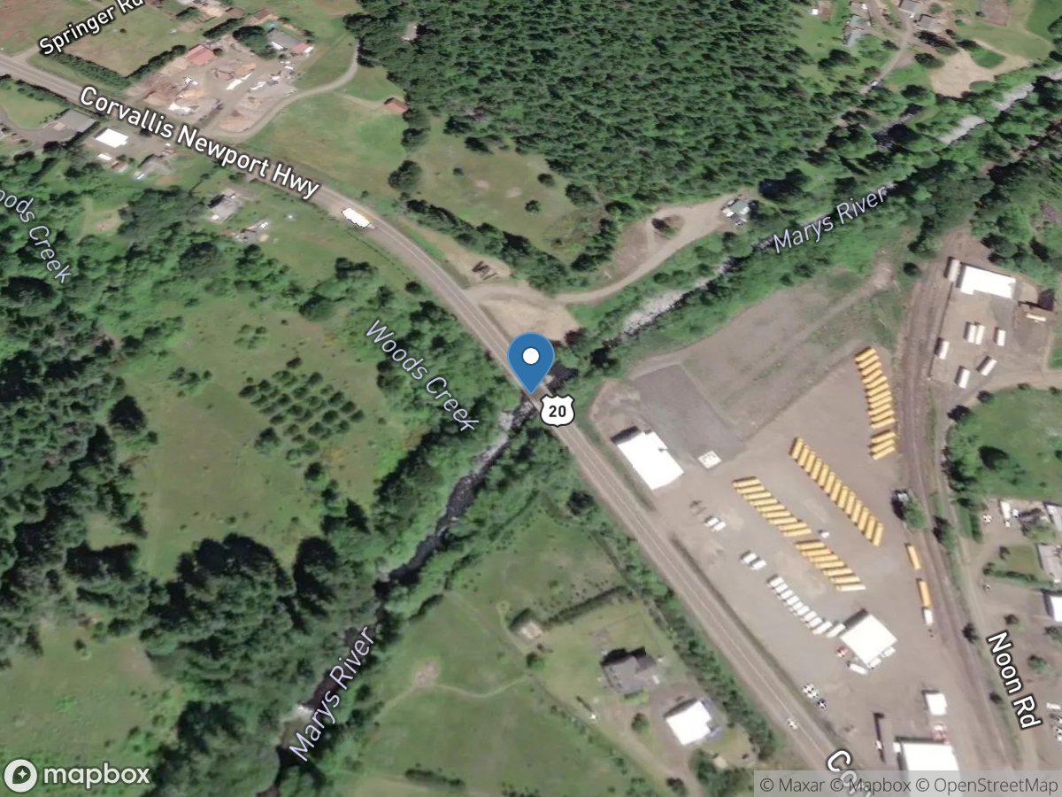 Marys River above Woods Creek, near Philomath, OR location