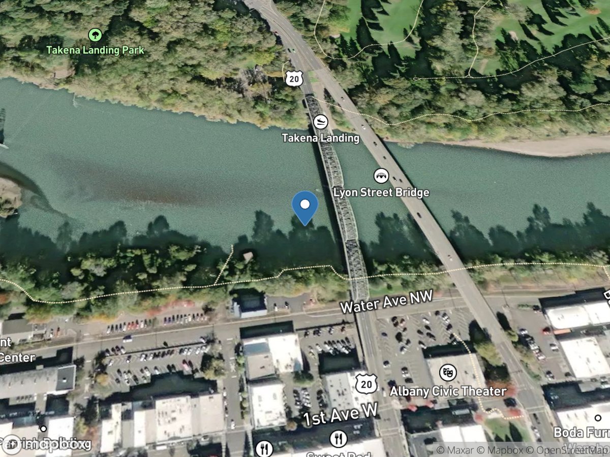 Willamette River at Albany, OR location