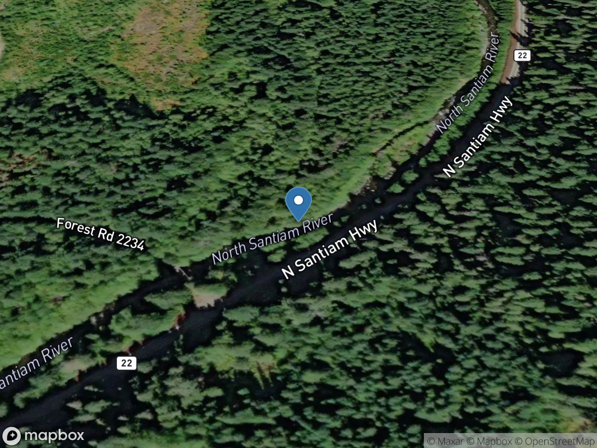 North Santiam River near Marion Forks, OR location