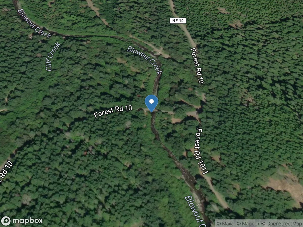 Blowout Creek near Detroit, OR location