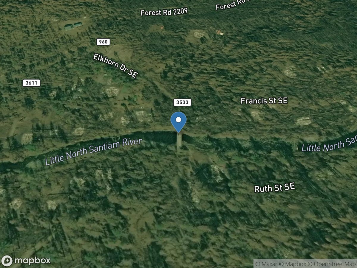 Little North Santiam River above Evans CR, at Elkhorn,OR location