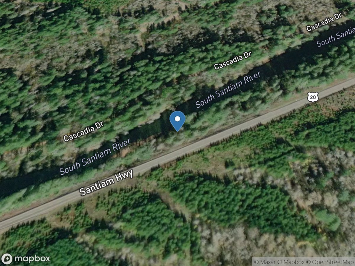 South Santiam River below Cascadia, OR location