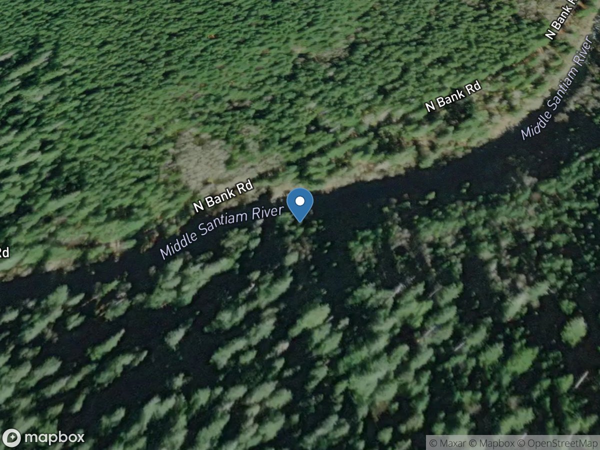 Middle Santiam River near Cascadia, OR location