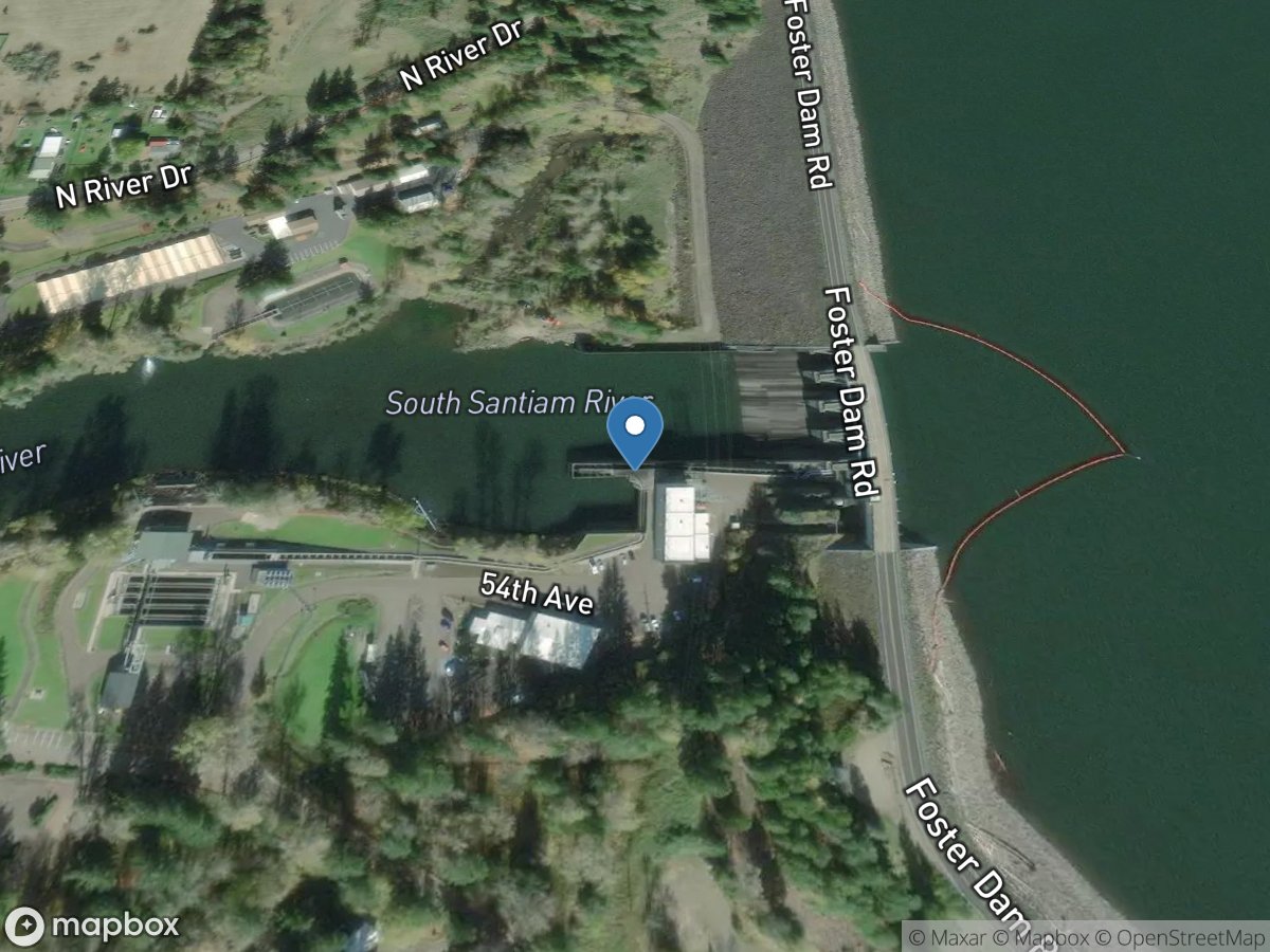 Foster DAM Tailwater at Foster, OR location