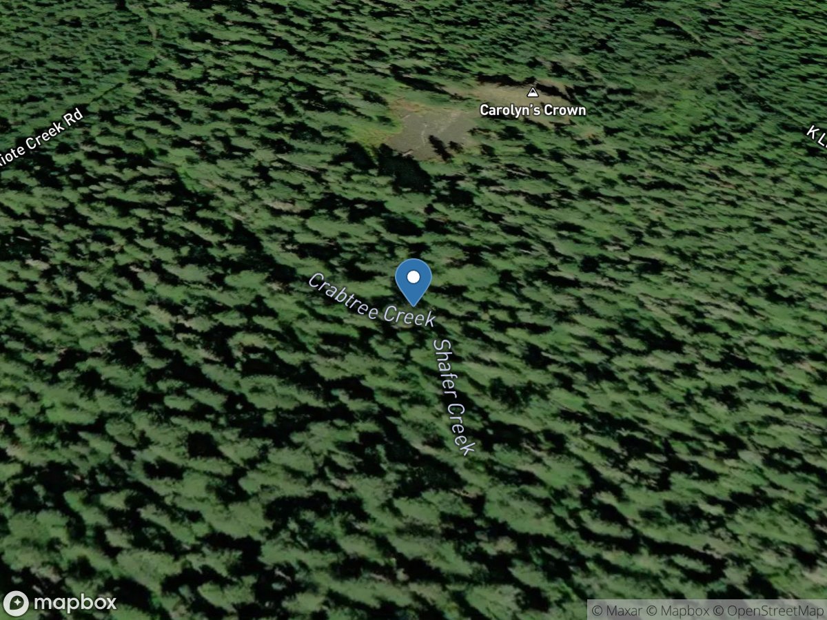 Schafer Creek near Lacomb, OR location