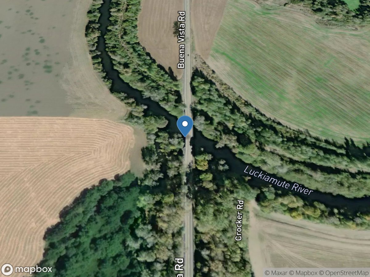 Luckiamute River near Buena Vista, OR location