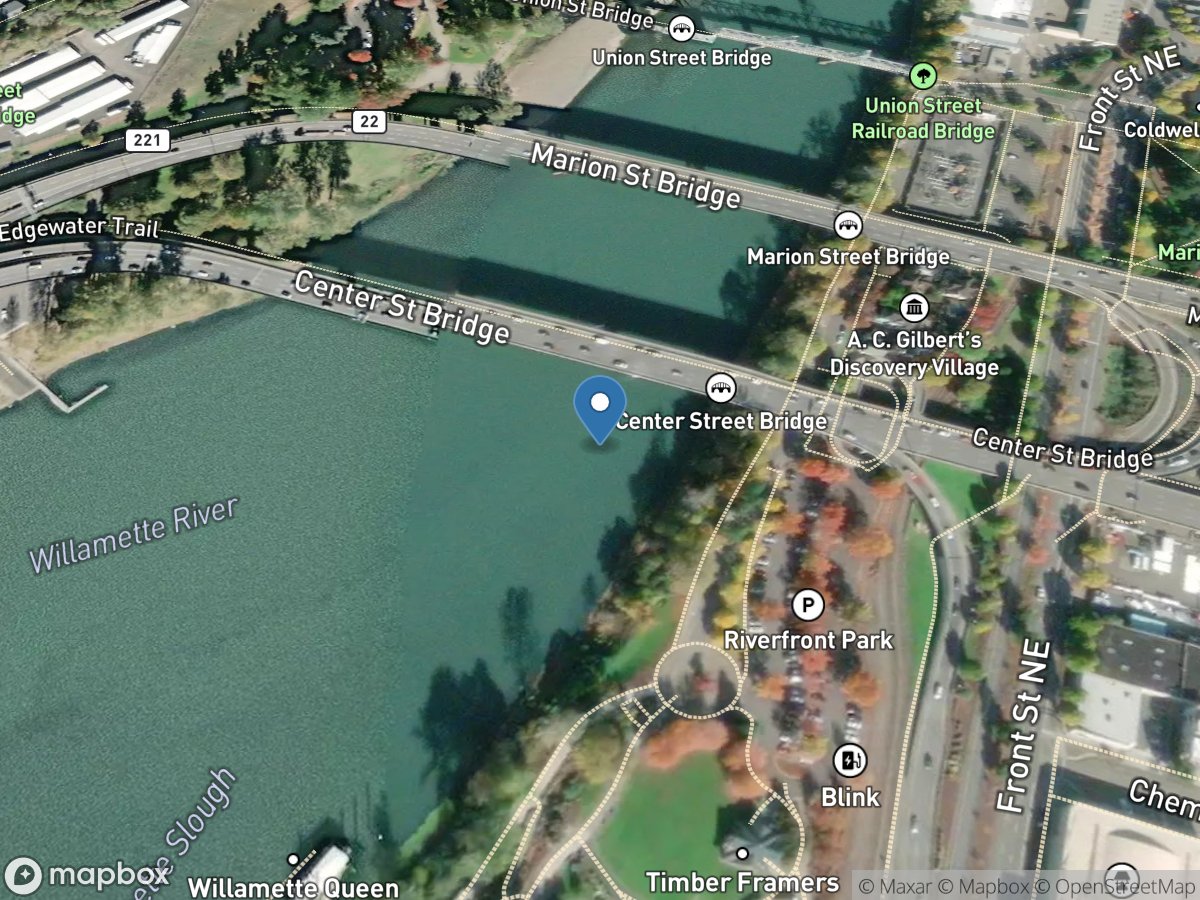 Willamette River at Salem, OR location