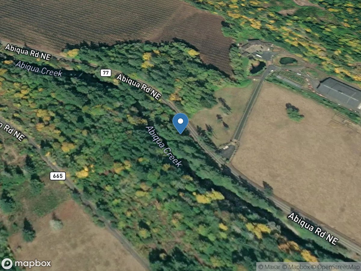 Abiqua Creek near Silverton, OR location