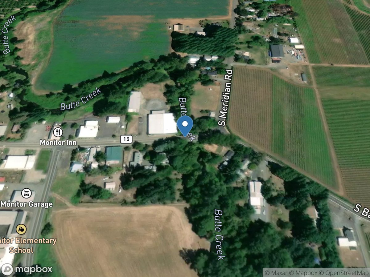 Butte Creek at Monitor, OR location