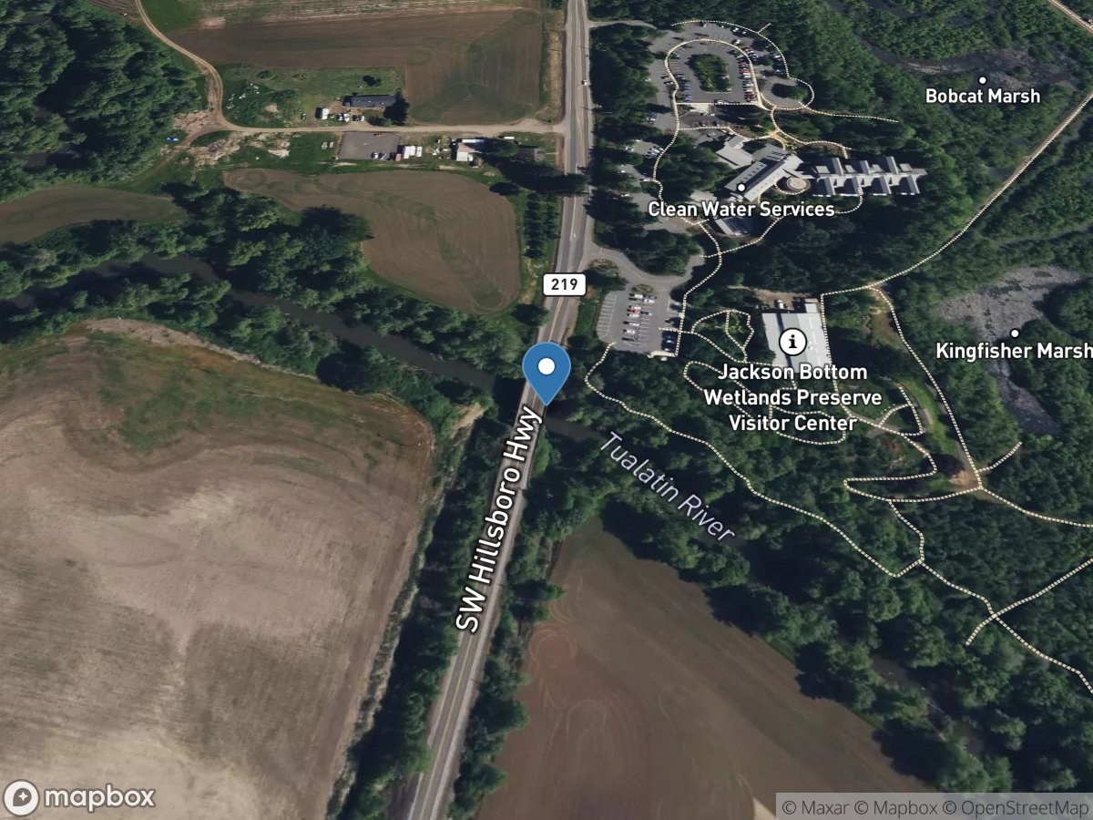 Tualatin River at Highway 219 near Hillsboro, OR location