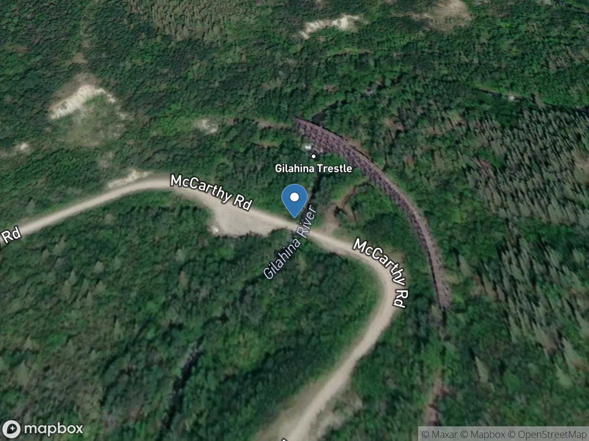 Gilahina River at McCarthy Road near Chitina AK location