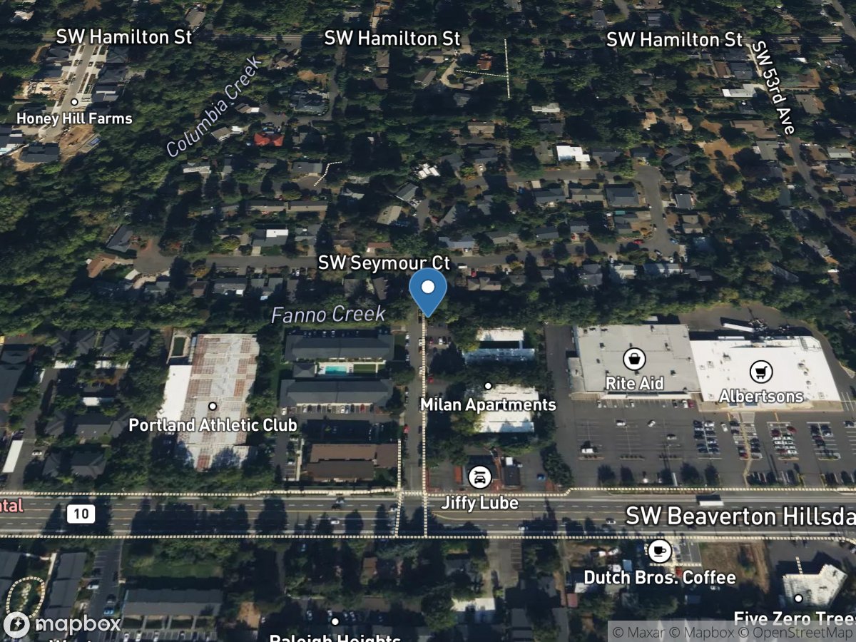 Fanno Creek at 56th AVE, at Portland, OR location