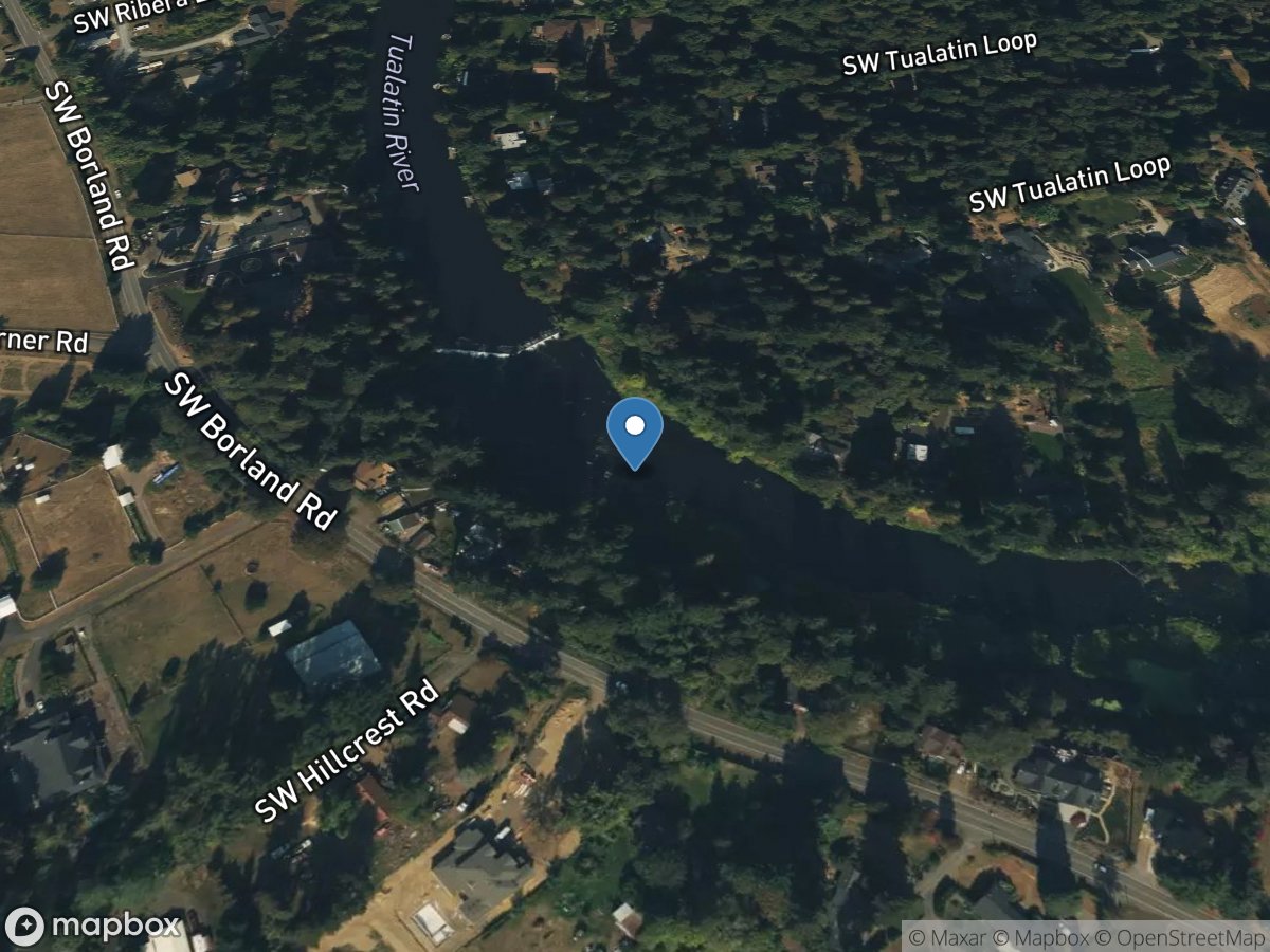 Tualatin River at Oswego DAM, near West Linn, OR location