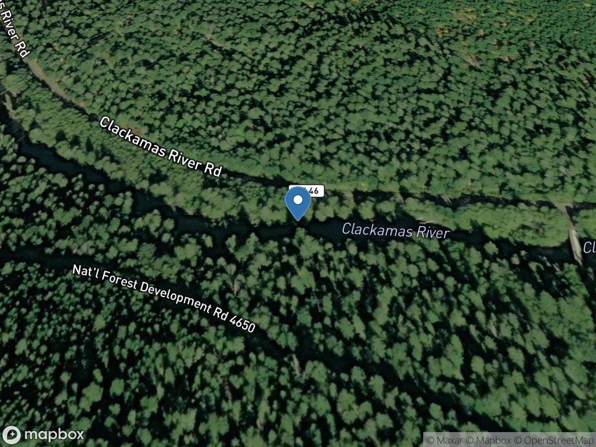 Clackamas River at Big Bottom, OR location