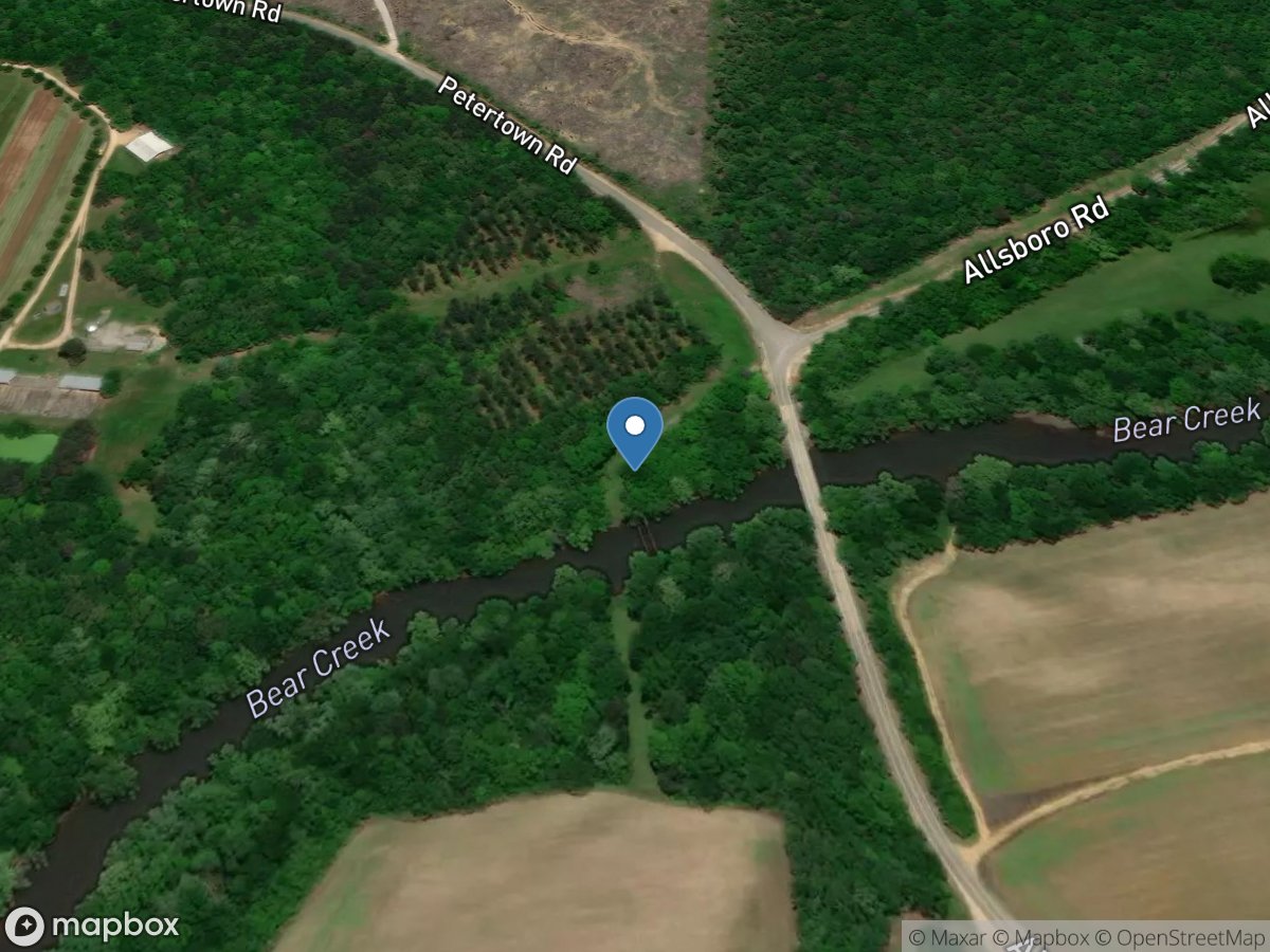 Bear Creek at Bishop,Al. location