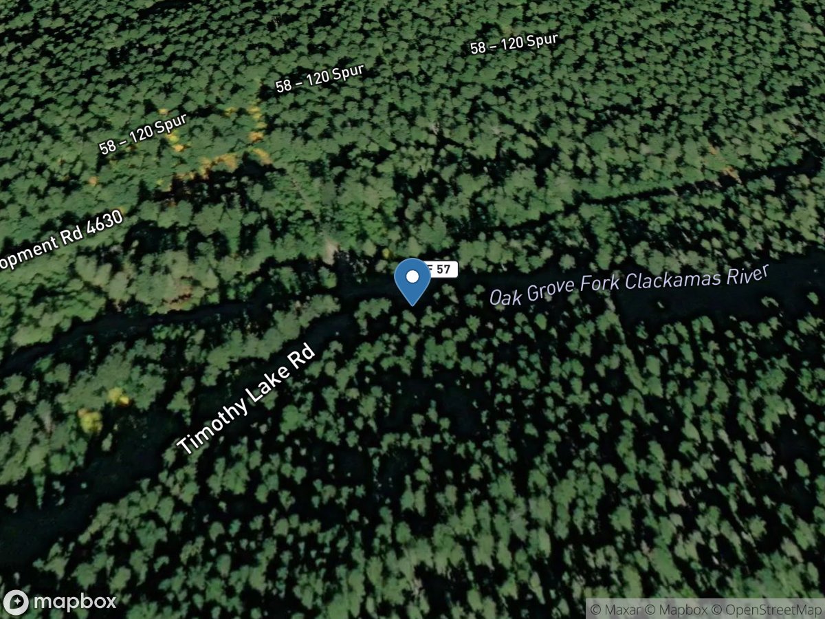 Oak Grove Fork above Powerplant Intake, Or. location