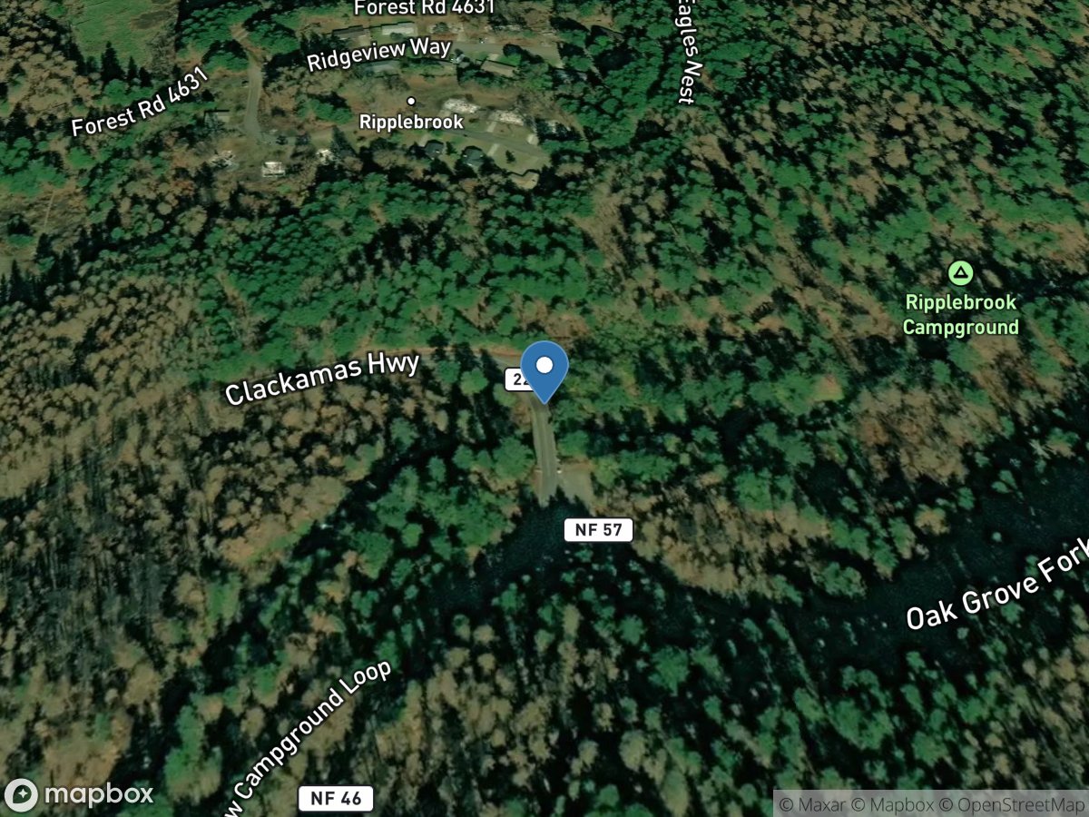 Oak Grove Fork at Ripplebrook Campground, OR location