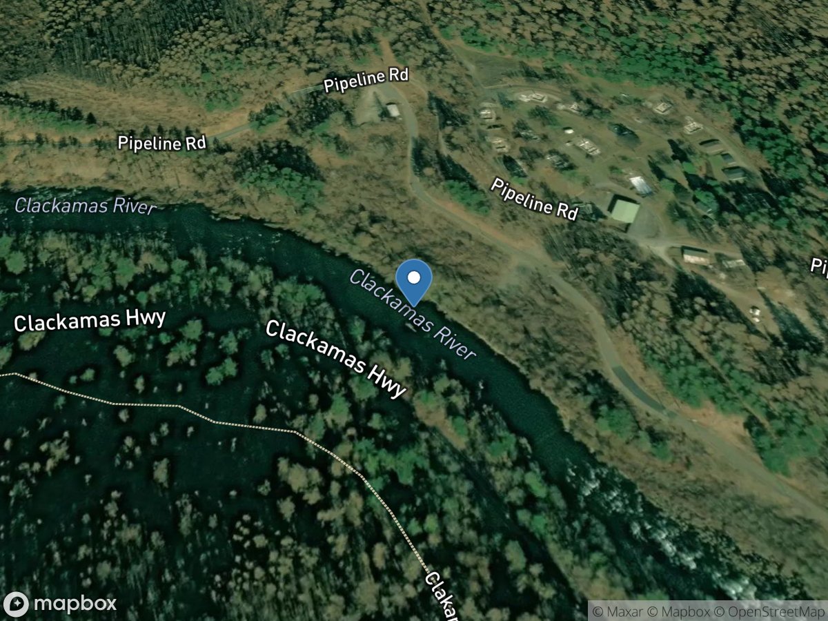 Clackamas River above Three Lynx Creek, OR location