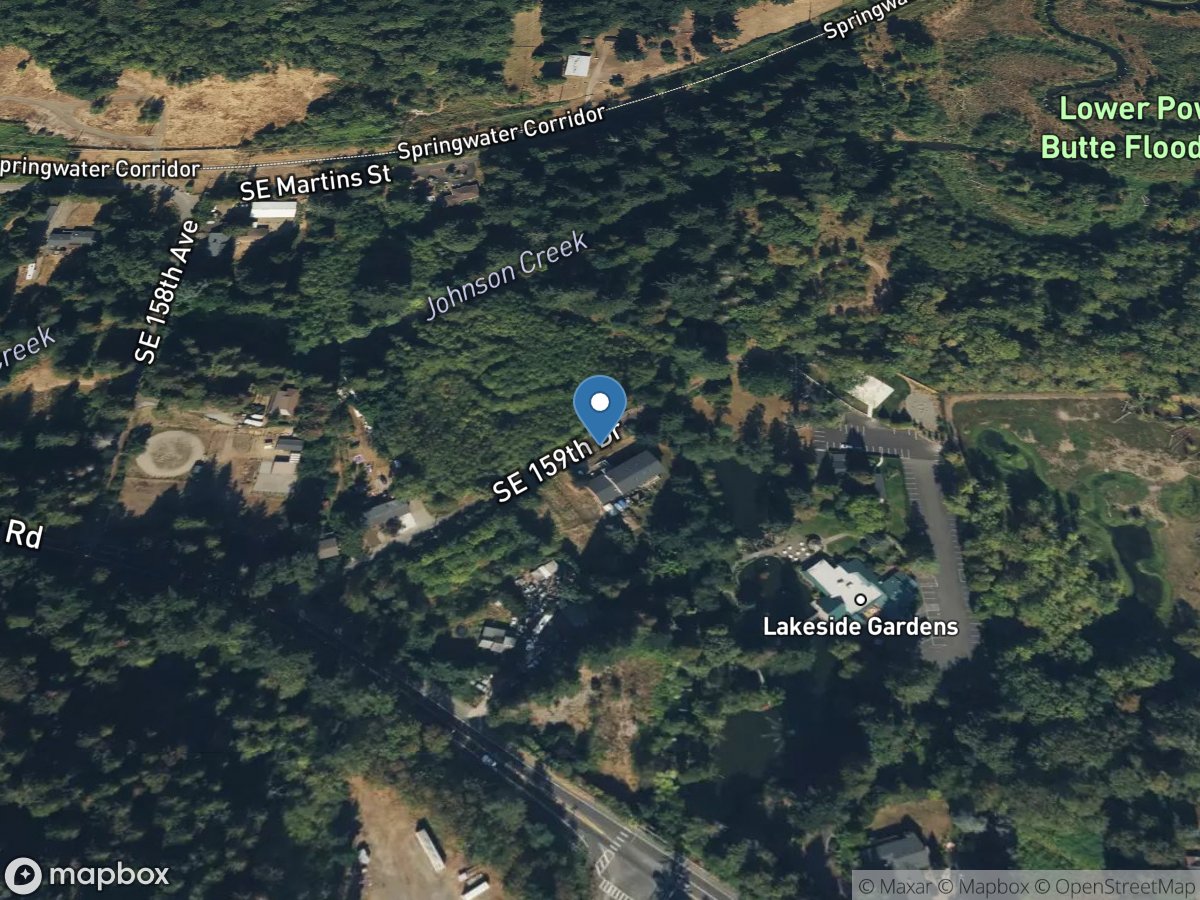 Kelley Creek at Southeast 159th Drive at Portland, OR location