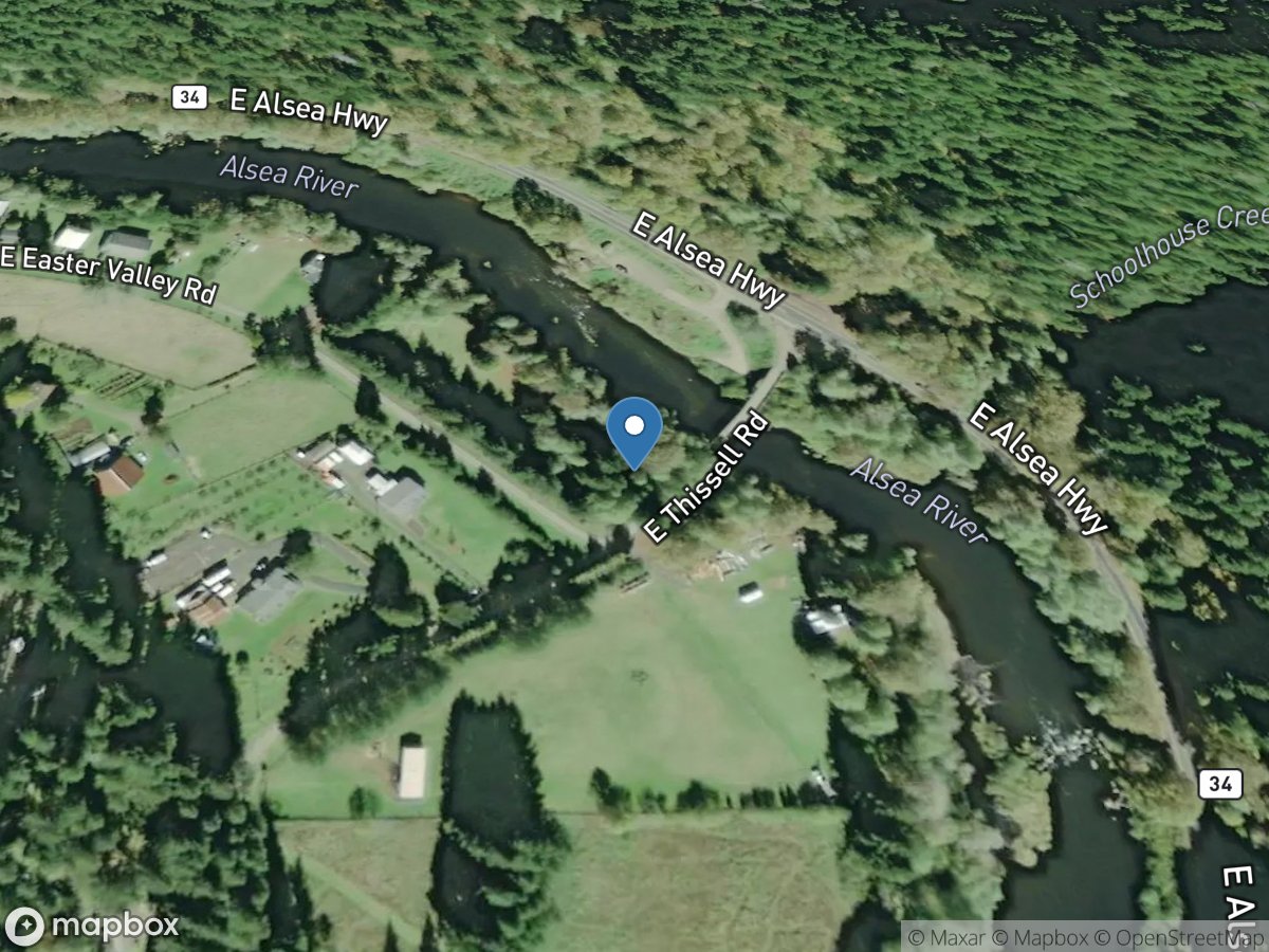 Alsea River near Tidewater, OR location