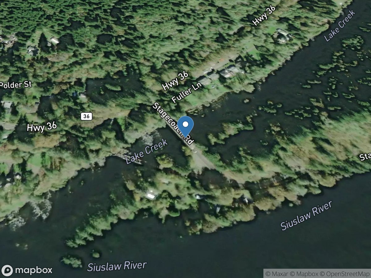 Lake Creek at Swisshome, OR location