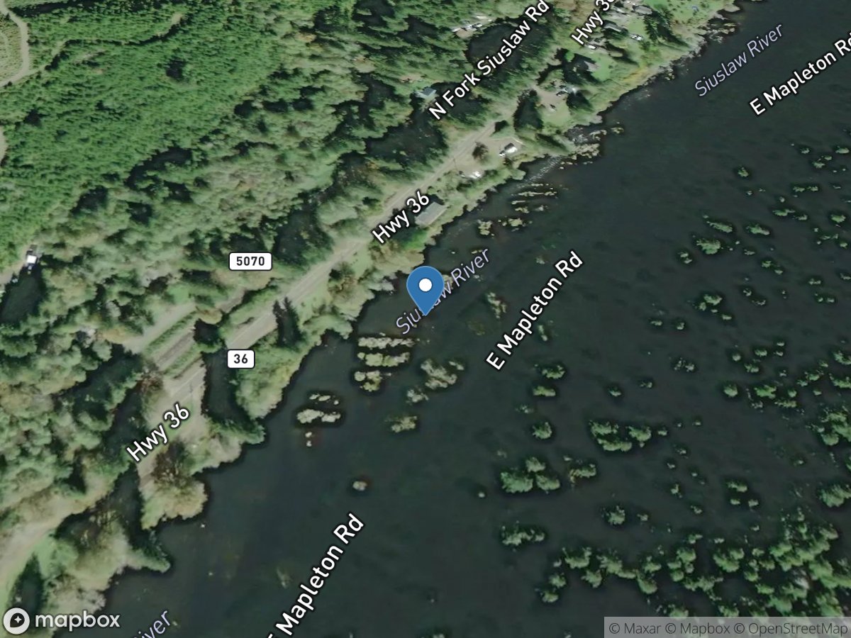 Siuslaw River near Mapleton, OR location