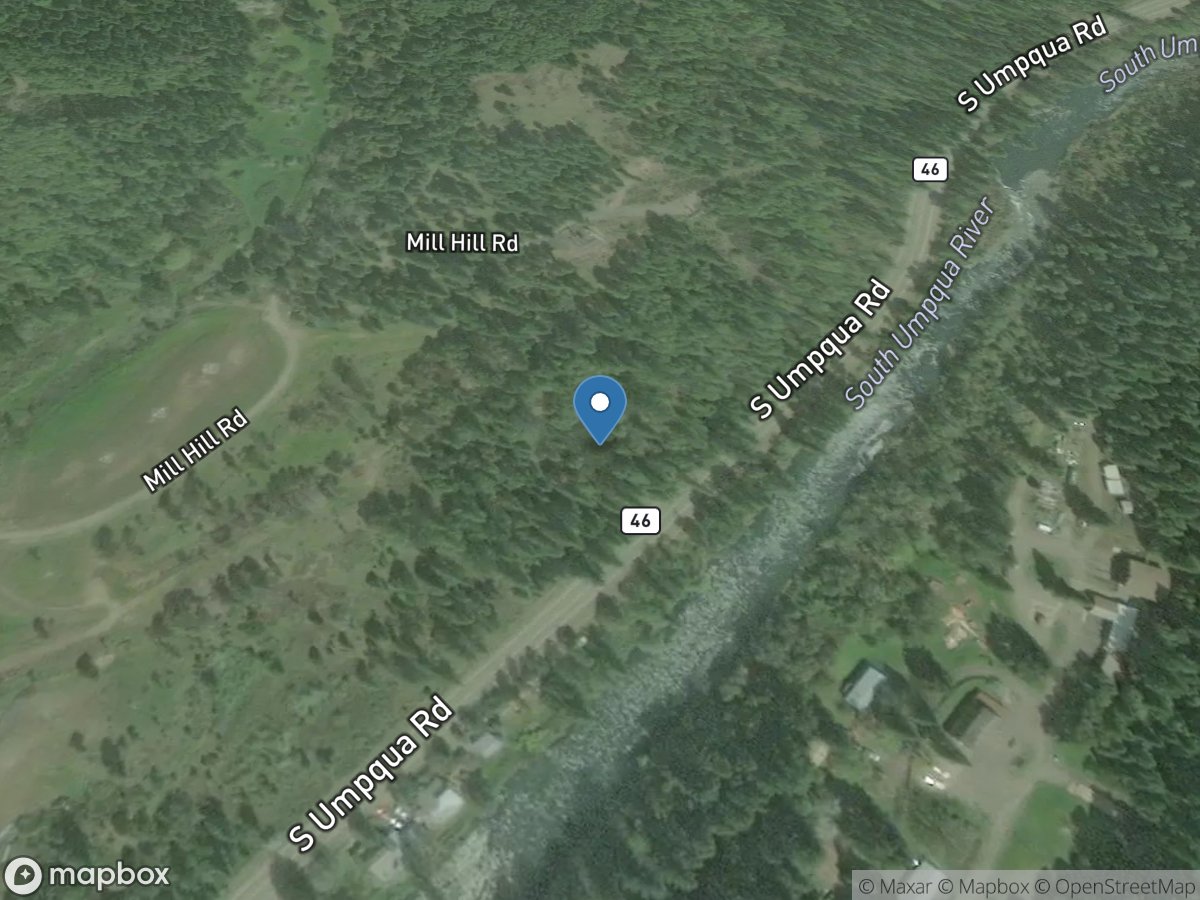 South Umpqua River at Tiller, OR location