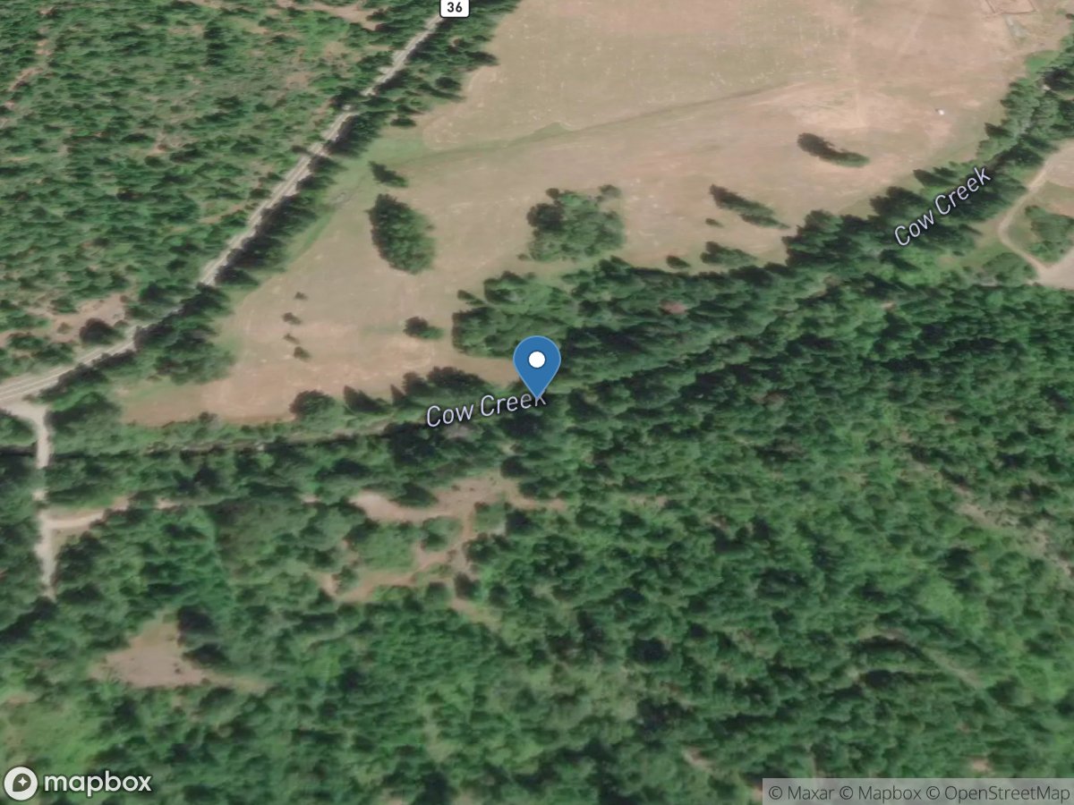 Cow Creek above Galesville RES, near Azalea, Or. location