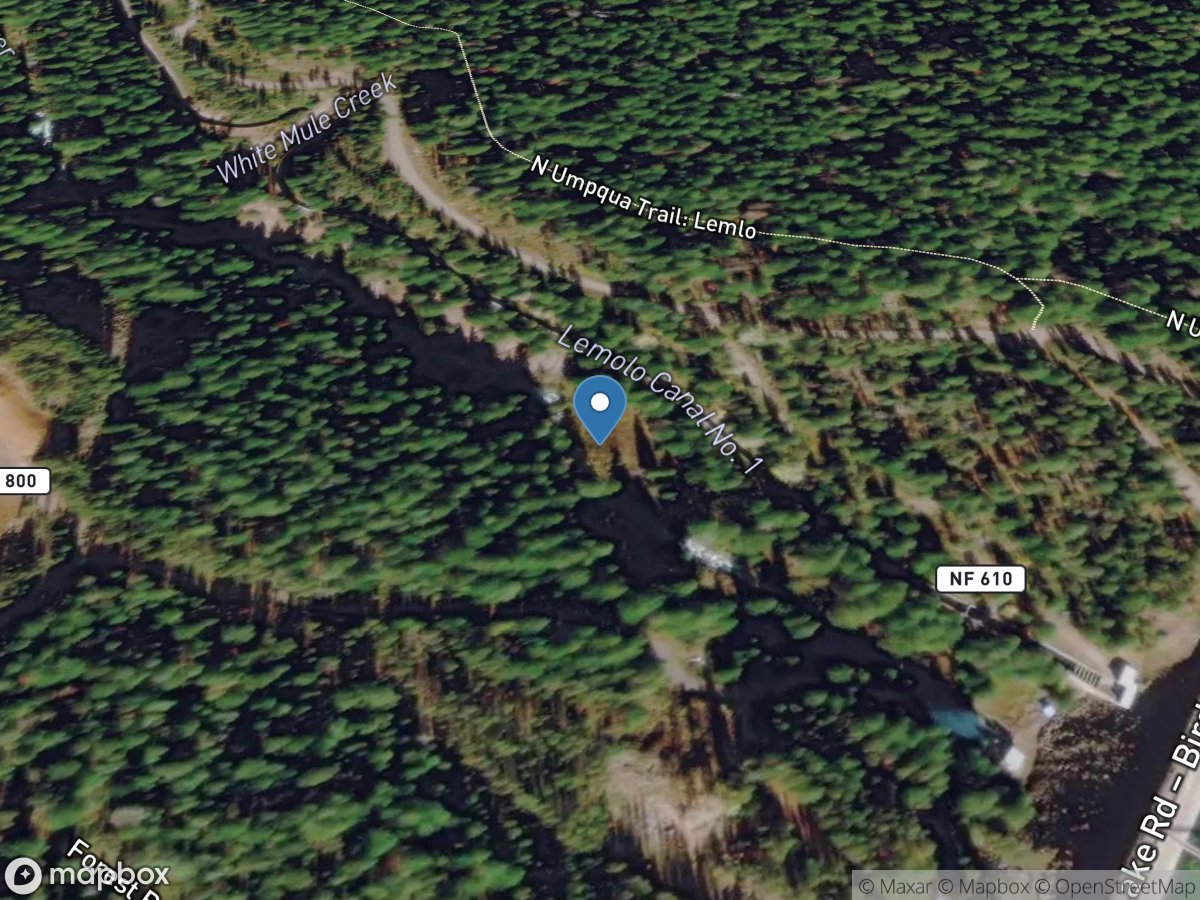 N.umpqua River above White Mule Ck, near Toketee Falls, OR location