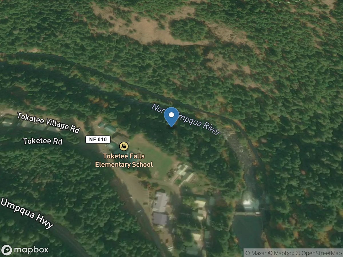 N.UMPQUA River Below SLIDE Creek DAM Near TOKETEE FALLS, OR location