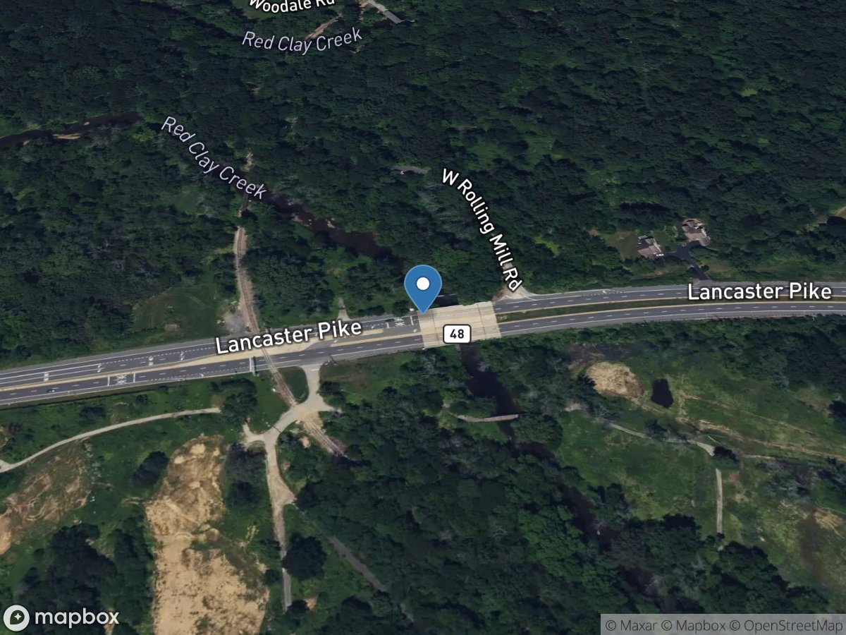 Red Clay Creek at Wooddale, DE location