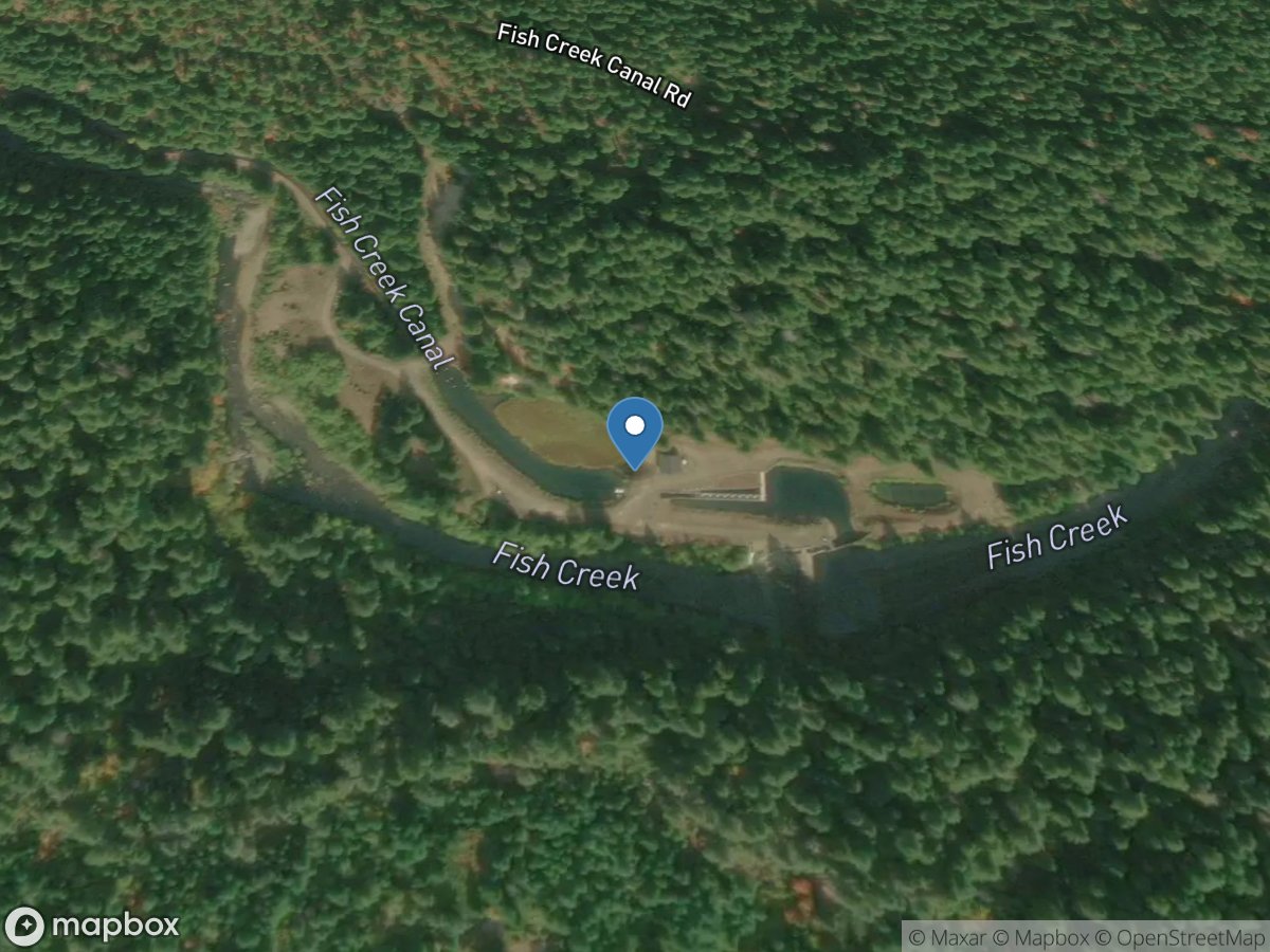 Fish Creek above Slipper Creek near Toketee Falls, OR location