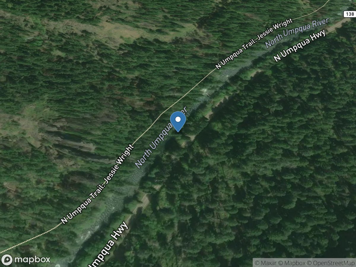 N Umpqua River above Copeland Creek near Toketee Falls,OR location