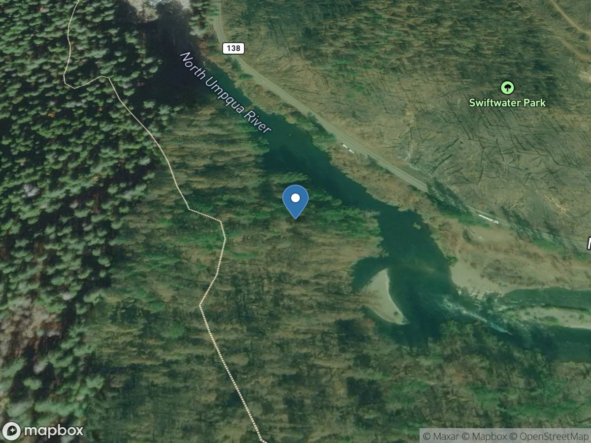 North Umpqua River near Idleyld Park, OR location