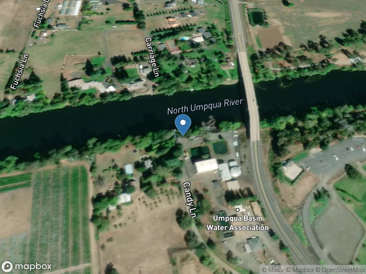 North Umpqua River at Winchester, OR location