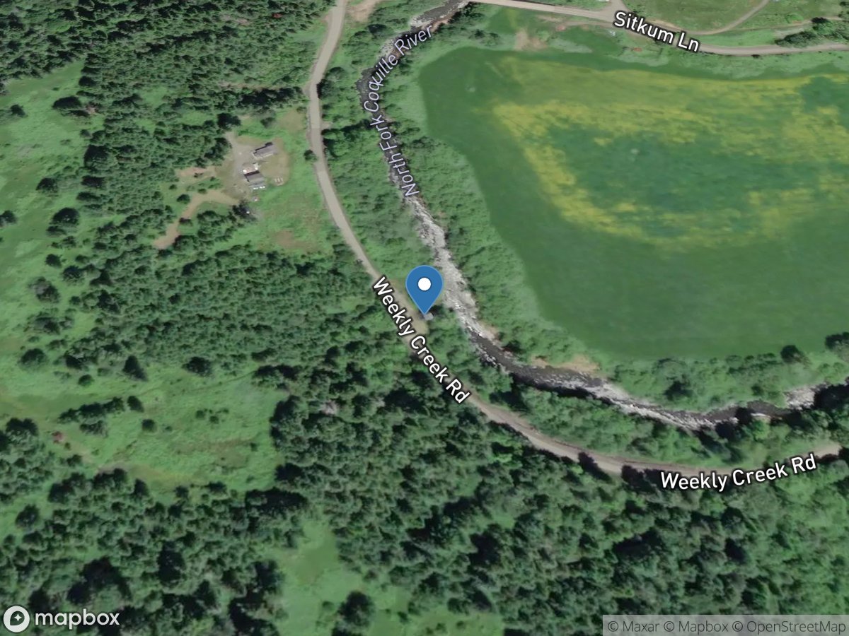 N Fork Coquille River near Myrtle Point, OR location