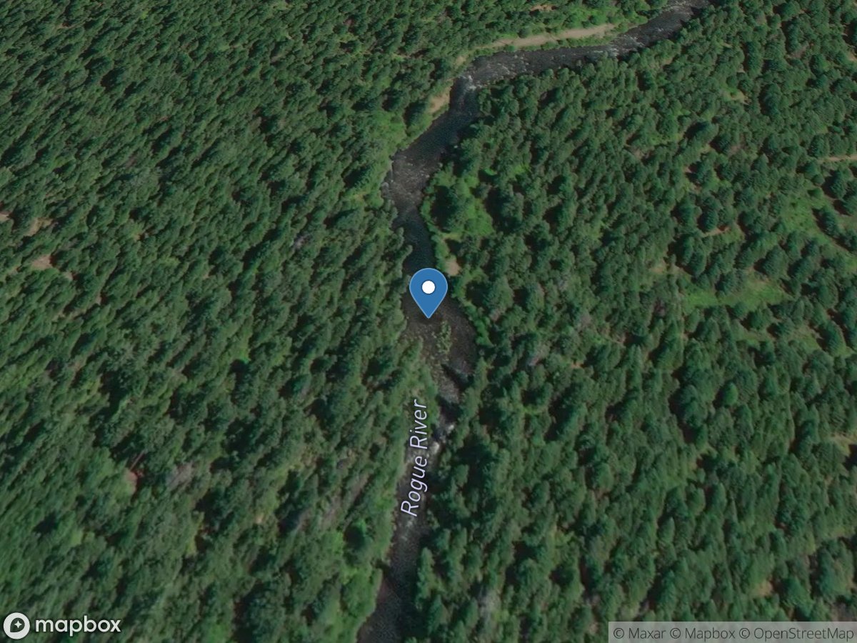 Rogue River above Prospect, OR location