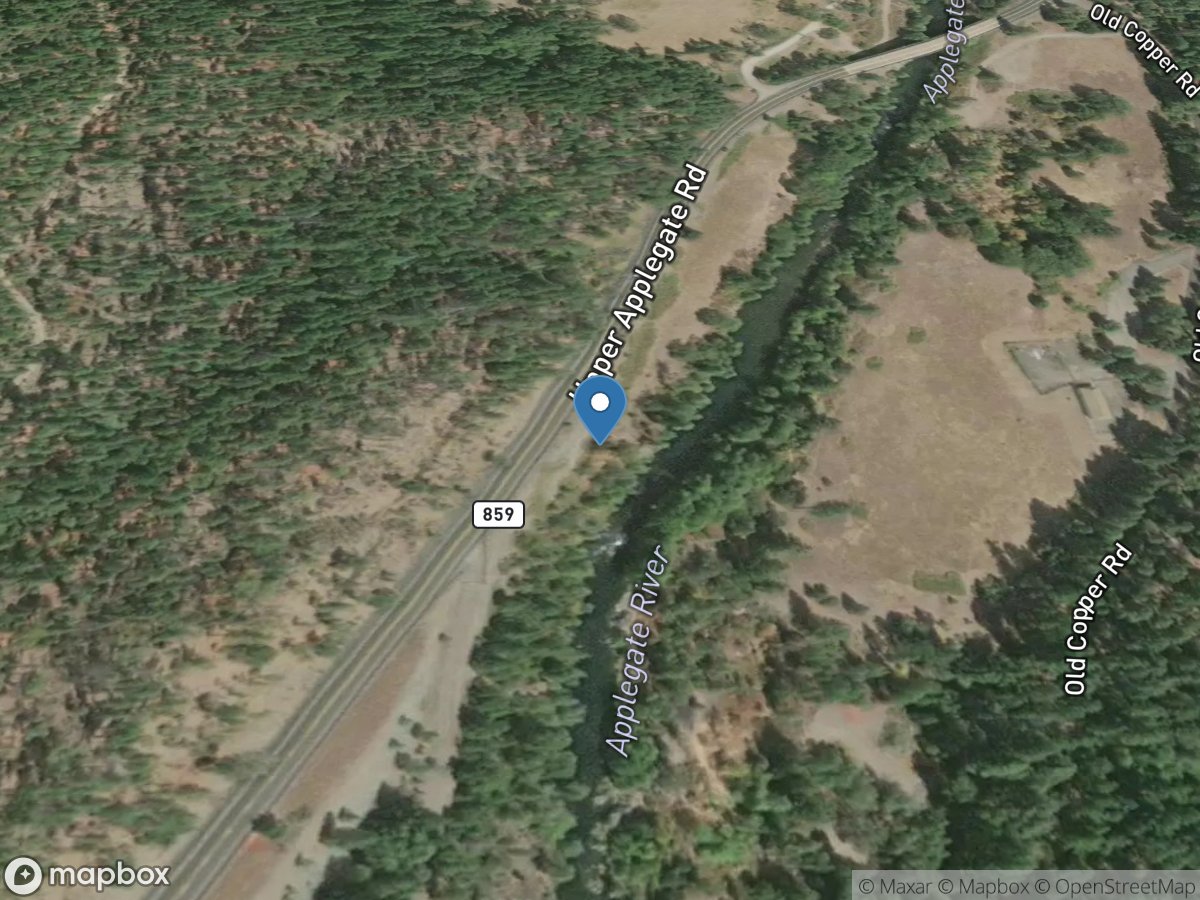 Applegate River near Copper, OR location