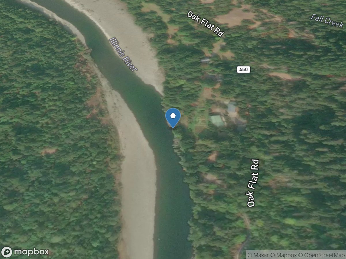 Illinois River near Agness, OR location