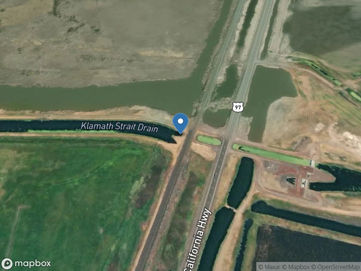 Klamath Straits Drain at Highway 97, OR location