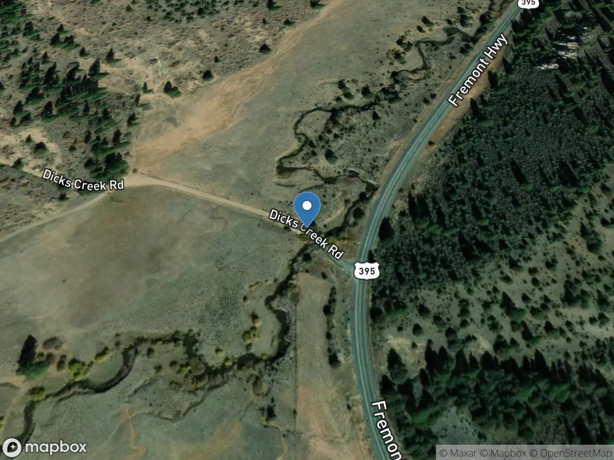 Crooked Creek at Dicks Creek Road near Valley Falls, OR location