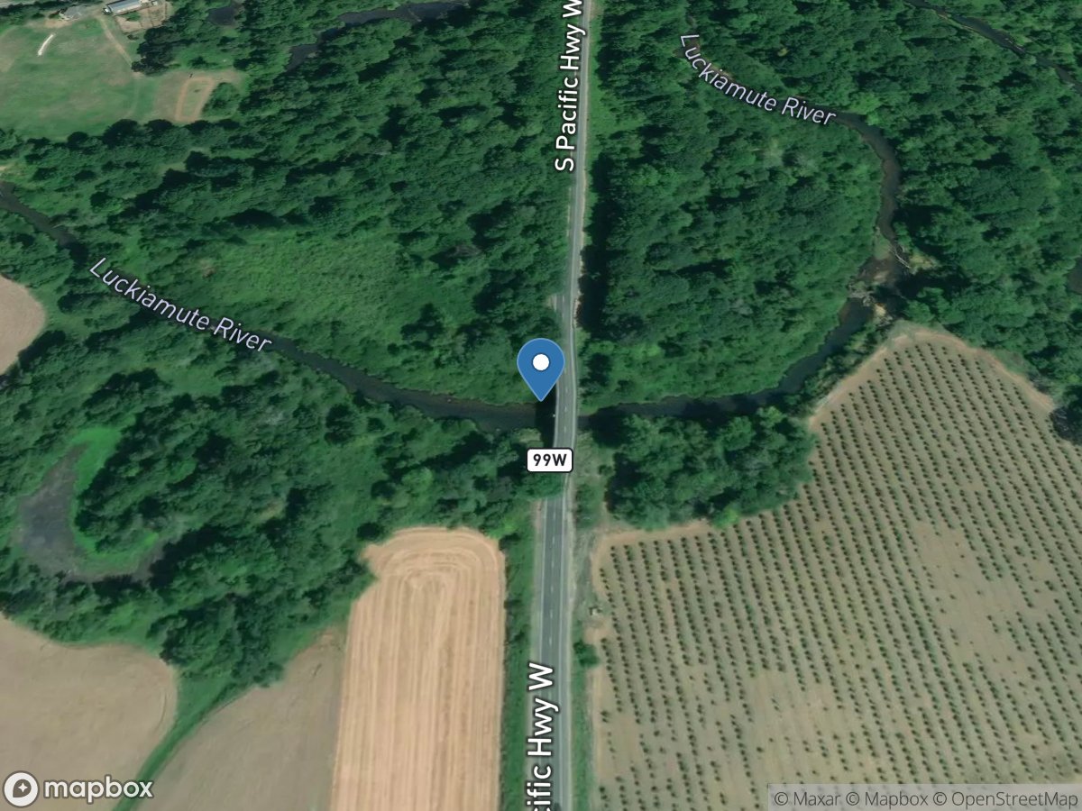 Luckiamute River near Parker, OR location